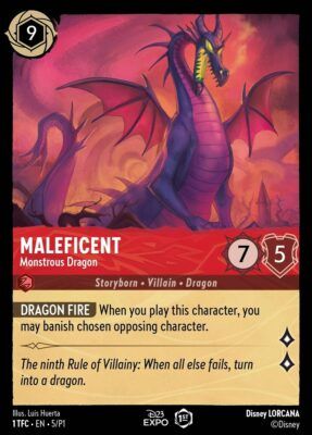 Maleficent - Monstrous Dragon - D23 - Lorcana Player