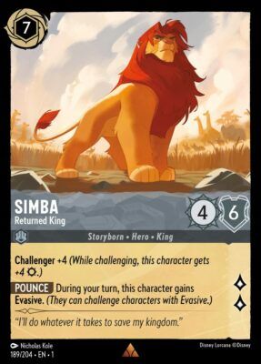 Simba Returned King - Lorcana Player