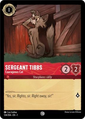 Sergeant Tibbs Courageous Cat - Lorcana Player