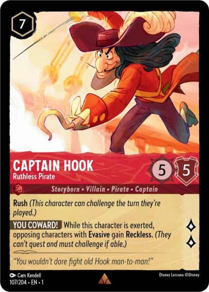 Captain Hook Ruthless Pirate - Lorcana Player
