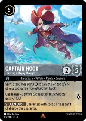 Captain Hook Thinking A Happy Thought - Lorcana Player