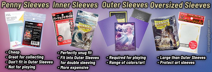 Best Card Sleeves For Lorcana Types of Card Sleeves 1
