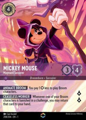 Mickey Mouse - Wayward Sorcerer - Enchanted - Lorcana Player