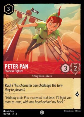 Peter Pan Fearless Fighter - Lorcana Player