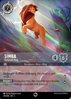 Simba Returned King Enchanted - Lorcana Player