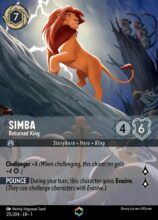 Simba - Returned King - Enchanted - Lorcana Player