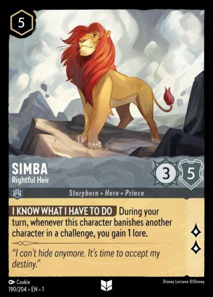 Simba Rightful Heir - Lorcana Player