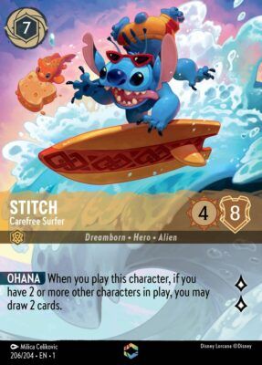 Stitch - Carefree Surfer - Enchanted - Lorcana Player