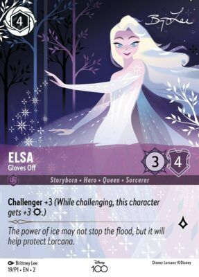 Elsa - Gloves Off - Disney100 - Lorcana Player