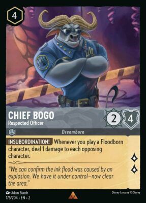 Chief Bogo - Respected Officer - Lorcana Player