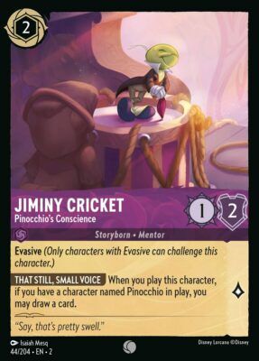 Jiminy Cricket - Pinocchio's Conscience - Lorcana Player