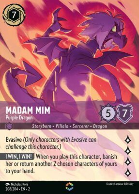 Madam Mim - Purple Dragon - Enchanted - Lorcana Player