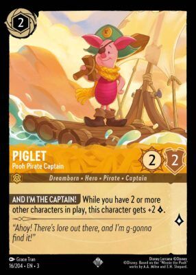 Piglet - Pooh Pirate Captain - Lorcana Player