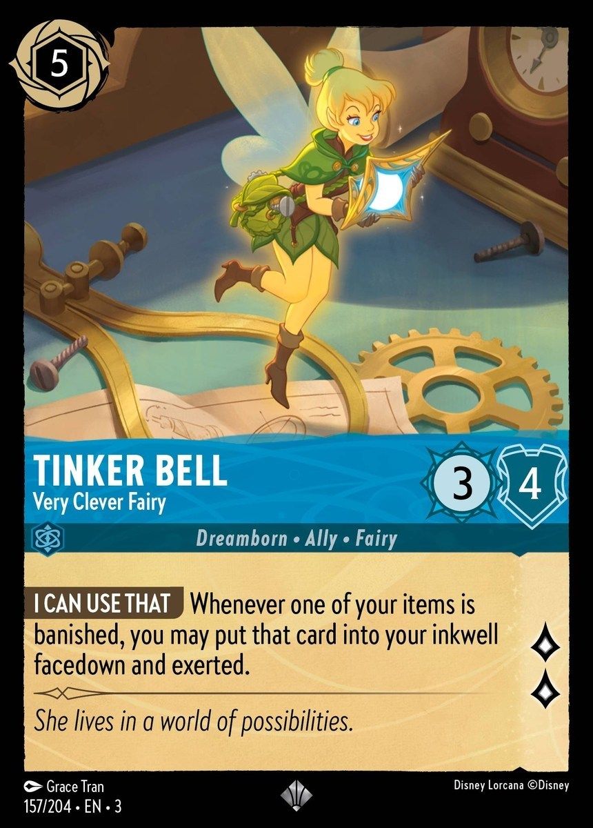 Tinker Bell - Very Clever Fairy 157/204 – Disney Lorcana Card