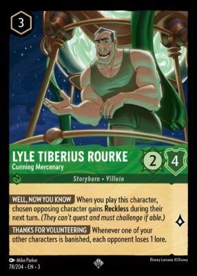 Lyle Tiberius Rourke - Cunning Mercenary - Lorcana Player