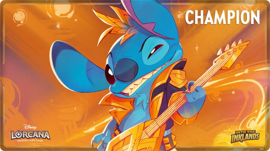 Stitch - Rock Star - Into the Inklands Championship Promo Play Mat - Lorcana Player