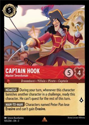 Captain Hook - Master Swordsman - Lorcana Player
