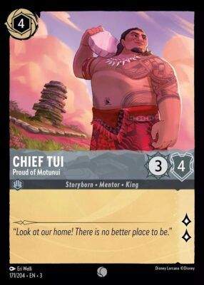 Chief Tui - Proud of Motunui - LQ - Lorcana Player