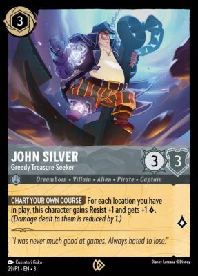 John Silver - Greedy Treasure Seeker - League Promo - Lorcana Player