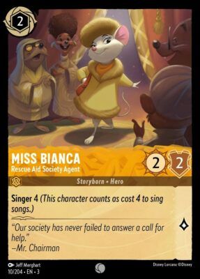 Miss Bianca - Rescue Aid Society Agent - Lorcana Player