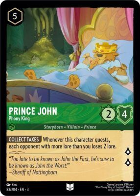 Prince John - Phony King - Lorcana Player