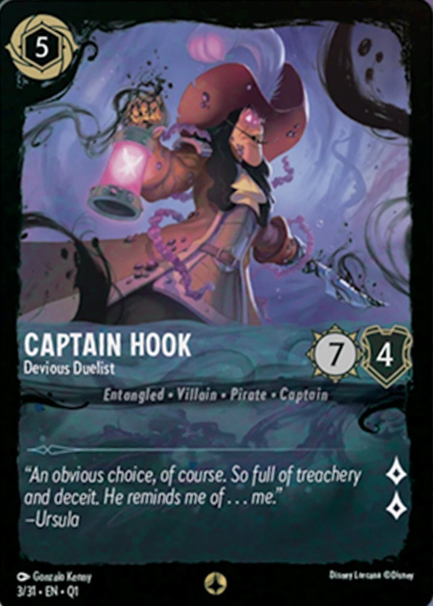Disney Lorcana Captain Hook Forceful Duelist 174/204 FOIL - In