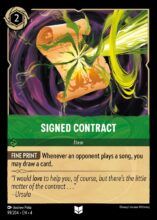 Signed Contract - Lorcana Player